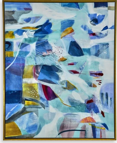 Uttermost 32318 The Story Of Water 55" x 44" Framed Abstract - MultiColor - Picture 6 of 6