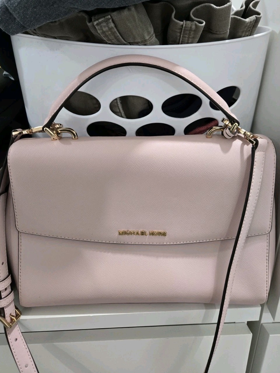 MICHAEL KORS AVA MEDIUM TOP HANDLE SATCHEL Crossbody Bag BLOSSOM