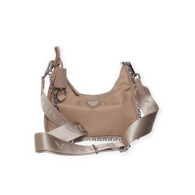 Prada, Umhängetasche, Re-Edition 2005, Damen, Beige, 20, 6, 16 cm #mBm