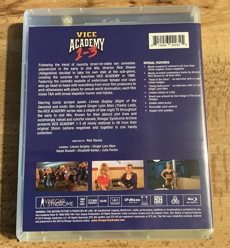 VICE ACADEMY 1-3 (Blu Ray) w/ Slipcase Poster Vinegar Syndrome Linnea Quigley - Image 4 of 4