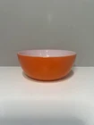 Vintage 4.75” Hazel Atlas Milk Glass Orange Pebblestone Soup Cereal Bowl
