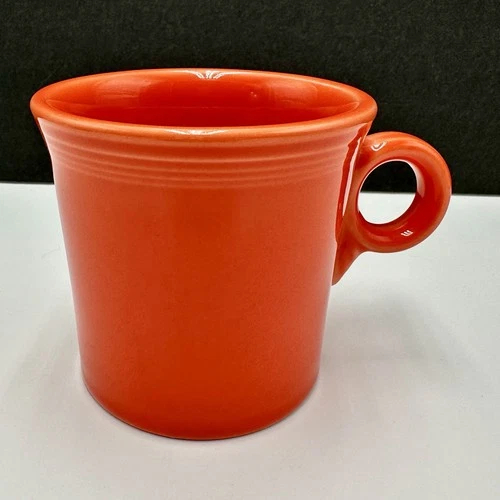 Fiesta Ware Coffee Cup Mug Homer Laughlin HLC O Ring Handle Persimmon Fiestaware
