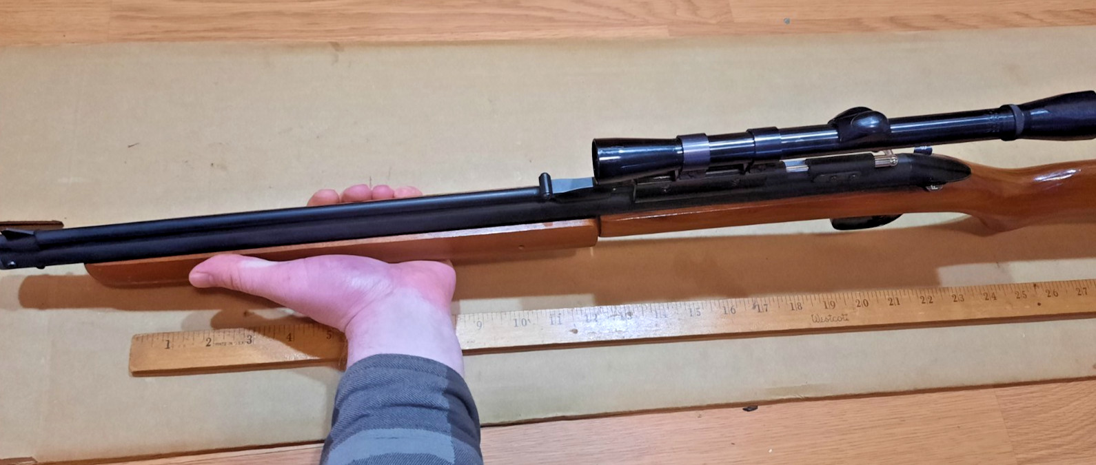 Sheridan C Series  5MM Pellet Gun Wood Stock W/ Scope