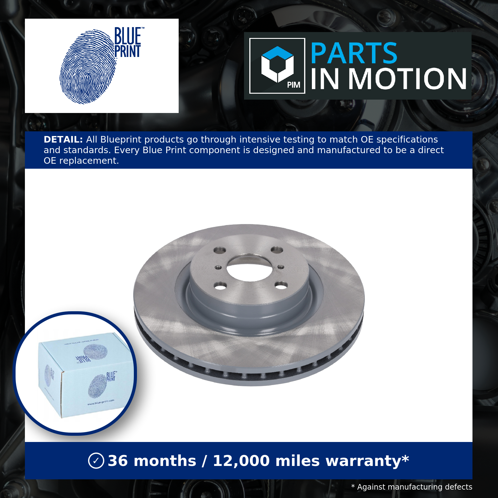 2x Brake Discs Pair Vented fits TOYOTA YARIS/VITZ 1.5 Front 2013 on 280mm Set