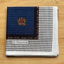 HANDKERCHIEF VINTAGE HOUNDSTOOTH PLAIN COTTON MEN'S POCKET SQUARE 18" B0826
