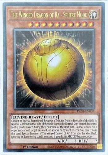 The Winged Dragon of Ra - Sphere Mode RA01-EN007 Ultra Rare 1st Ed