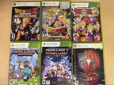 Microsoft Minecraft Dragon Ball Z Spider man Xbox 360 ¡¡¡Lote de juegos!!!!