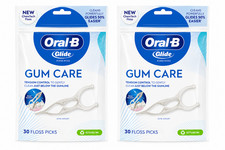 Oral-B Glide Gum Care Floss Picks 30 Count 2 Pack 60 Total Mint Flavor