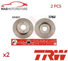 BREMSSCHEIBEN SATZ PAAR HINTEN TRW DF4837 2PCS A FÜR HONDA CIVIC VIII,CIVIC IX
