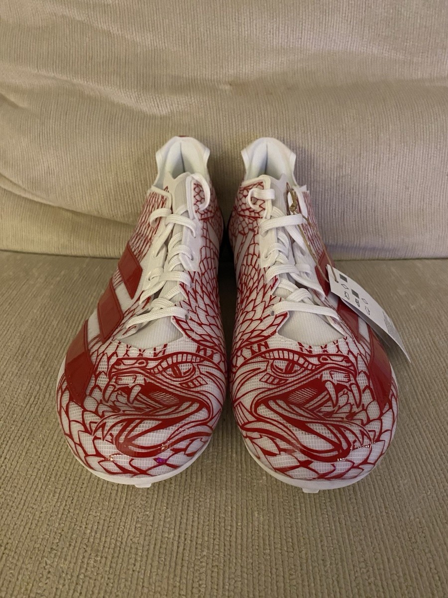 Size 9 - Adidas Adizero Electric II Football Cleats Red  display picture 1