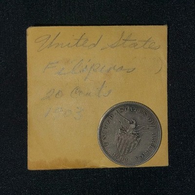 1903 US Philippines Twenty Centavos Coin Uncertified U.S. (1898-1946)