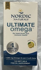 Nordic Naturals Ultimate Omega 120ct 1280mg EXP 3/27, Sealed