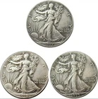 Nice 3PC Walking Liberty Half Dollar USA Silver