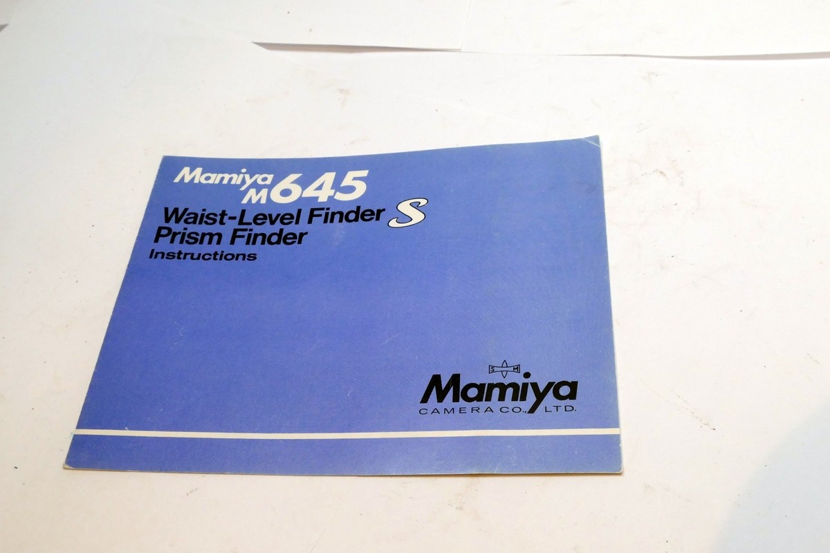 Mamiya M645 Waist Level finder Instruction Manual Guide 645 1000S