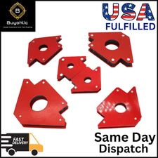 6pc Multi Angle Magnetic Welding Holder Clamps Set 2x3 Inch Arrow, 2x Triangle