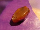 ANCIENT INDOTIBETAN BURMESE PATINIZED 8 SIDED FACETED ORANGE AGATE BEAD 14-7.6MM — photo 2
