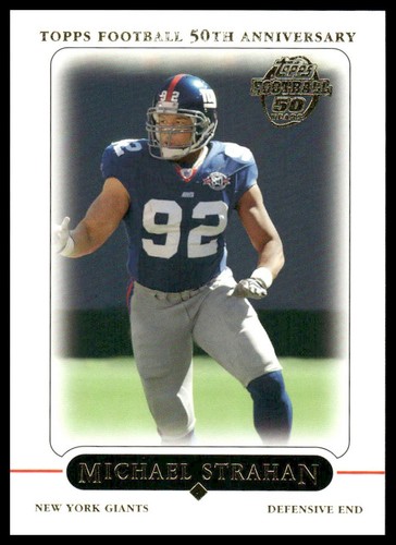 Michael Strahan #141 2005 Topps card