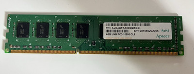 4GB Apacer  4GB UNB PC3-10600 CL9 / UDIMM / DDR3