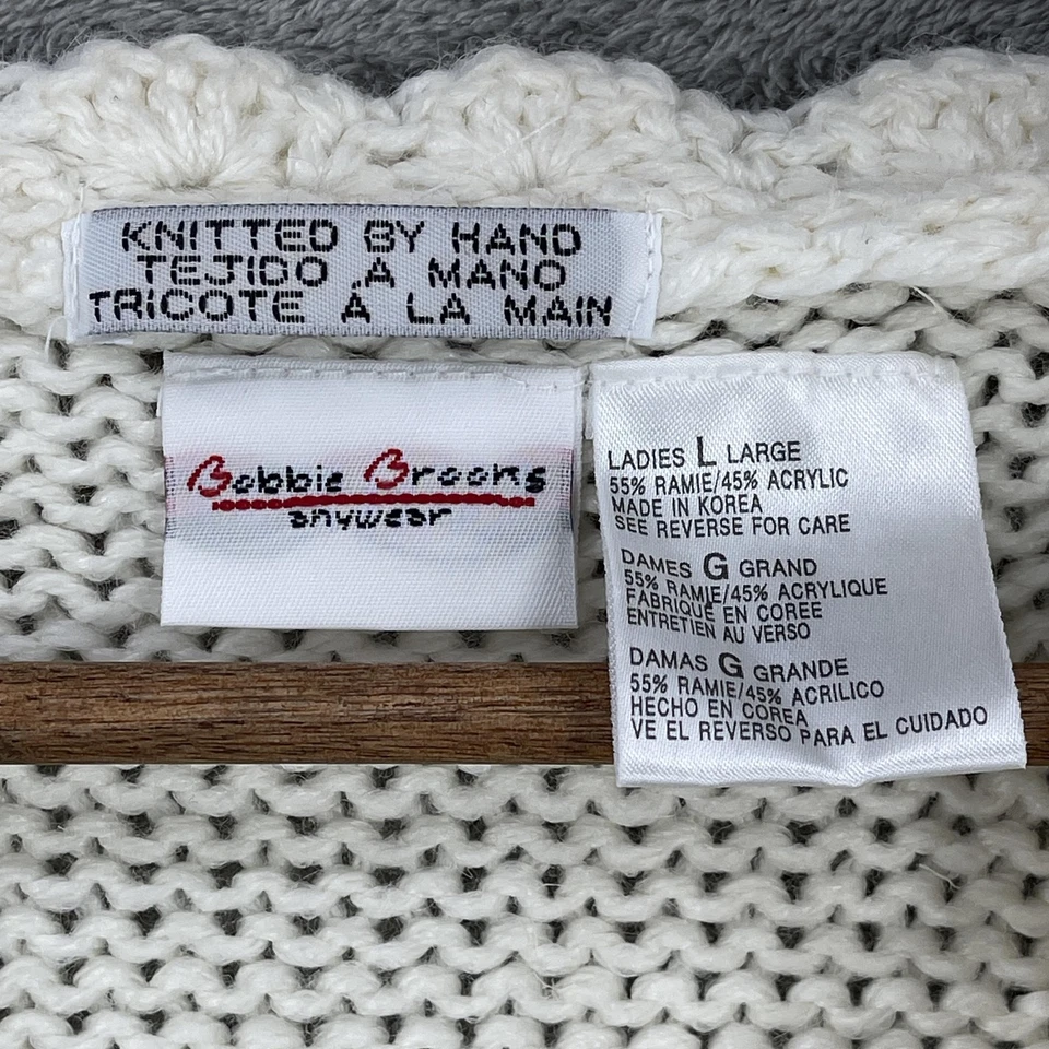 Suéter Cottage Vintage Mujer Talla L Coqueta Retro Vieira Tejido a Mano Floral Foto 4 de 4