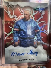 2025 Leaf Flash Red Auto MARV LEVY True 1/1 Case Hit SSP Buffalo Bills Coach  