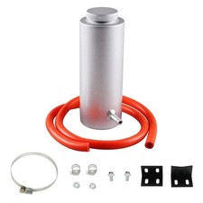 BLACKHORSE-RACING Universal 800ml Car Radiator Coolant Overflow Oil Silver
