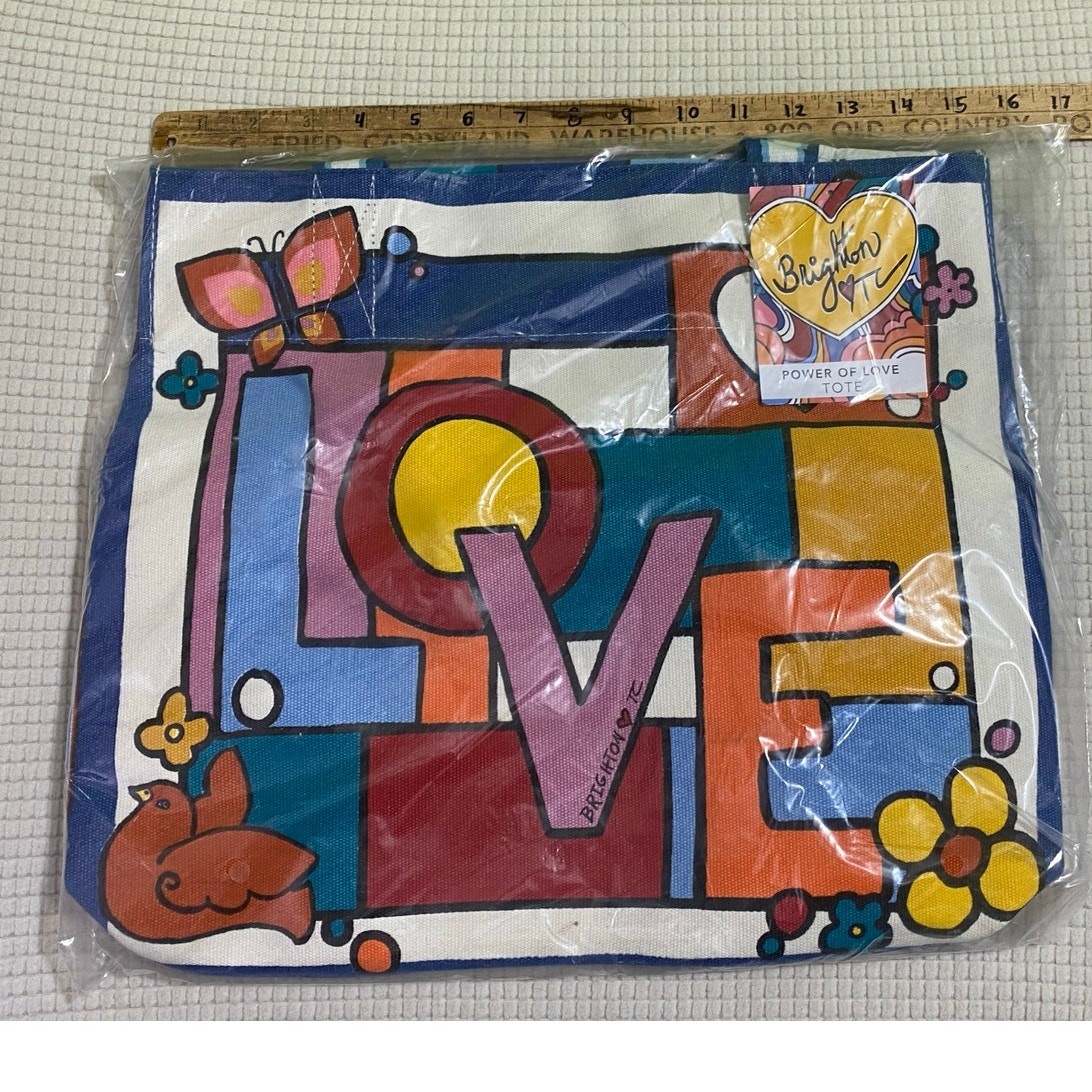 Brighton Power of Love Tote Canvas Bag New with Tags 4 Pieces Sold Separately