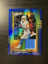 Panini Donruss Optic Donruss Threads Justin Herbert Chargers Blue Prizm #DTBH-J…