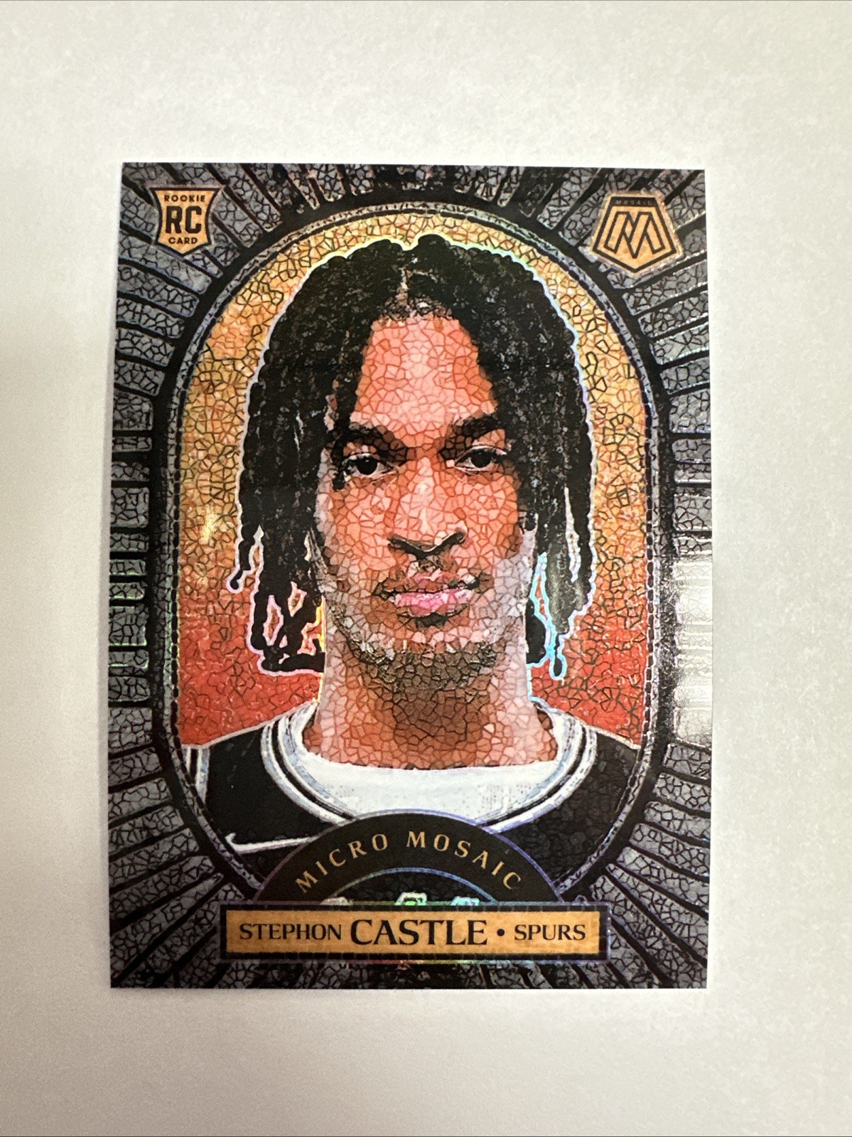 2024-25 Panini Mosaic Stephon Castle #21 Micro Mosaic Rookie RC Case Hit SSP