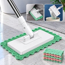 Clamping Dust Mops 360&deg; Rotating Head Automatic Mop Clip Dust Removal