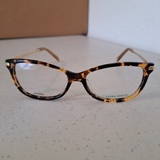 Laura Ashley Eyeglasses Summer Gold/Brown Tortoise Cat Eye FRAMES ONLY i-83