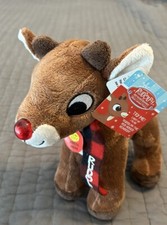 Dan Dee 10  Light Up Singing Musical Rudolph Reindeer Plush With Tags Scarf