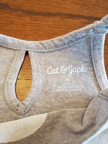 Cat and Jack, Gray 4T Girl's Pineapple Tank Top. New With Tags - Picture 4 of 7