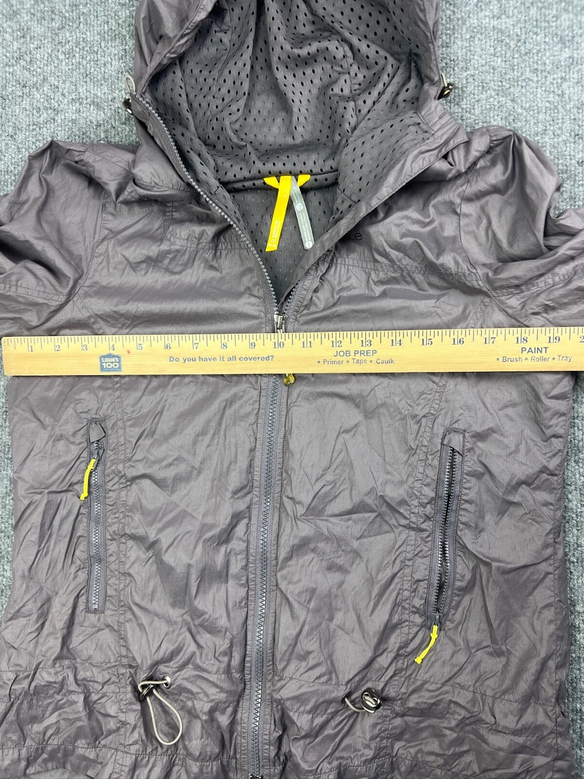 lole windbreaker full zip hooded water repellent jacket