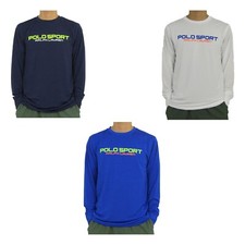 Polo Ralph Lauren POLO SPORT Boy's Long Sleeve Poly Performance Crewneck T-shirt