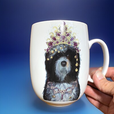 Certified Intn l  Tibetan Terrier  18oz Coffee Mug Fab Funky Tibetan Tibetan Art