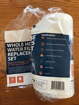 Aquaboon Whole House Water Filter, 5 micron, 10'' x 4.5'', New