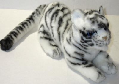 Hansa White Tiger Cub Plush 10  Realistic Lifelike Stuffed Animal Toy 2010