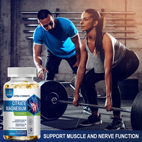 NEW Magnesium Citrate Capsules 1000mg Per Serving - Highest Potency 120 Capsules - Picture 8 of 12