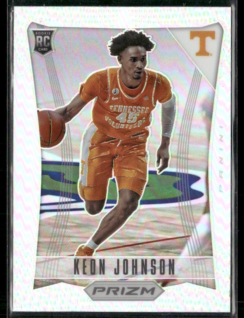 2021-22 Panini Prizm Draft Picks Silver Prizm Keon Johnson #7 RC Tennessee
