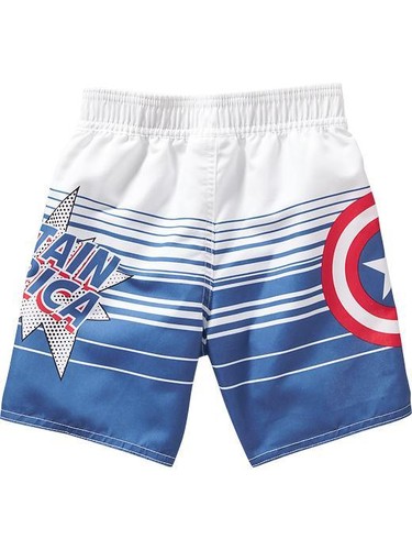 Tronchetti corti da bagno Batman Superman Captain nuovi con etichette Old Navy Superheroes - Foto 4 di 13