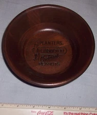 PLANTERS PEANUTS UNSALTED COCKTAIL PEANUTS WOODEN BOWL