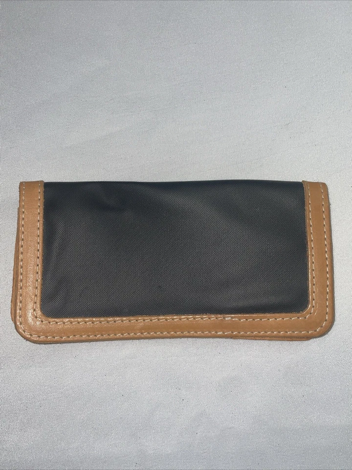 Jon Hart Design Canvas And Leather Check Book Cover Black Brown - Image 3 of 4