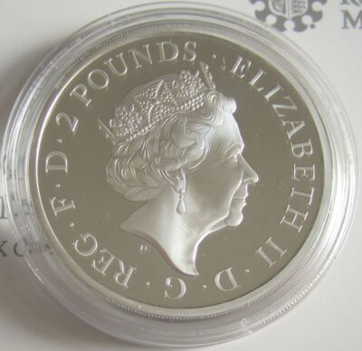 United Kingdom 2 Pounds 2018 Queen's Beasts Red Dragon Wales 1 Oz