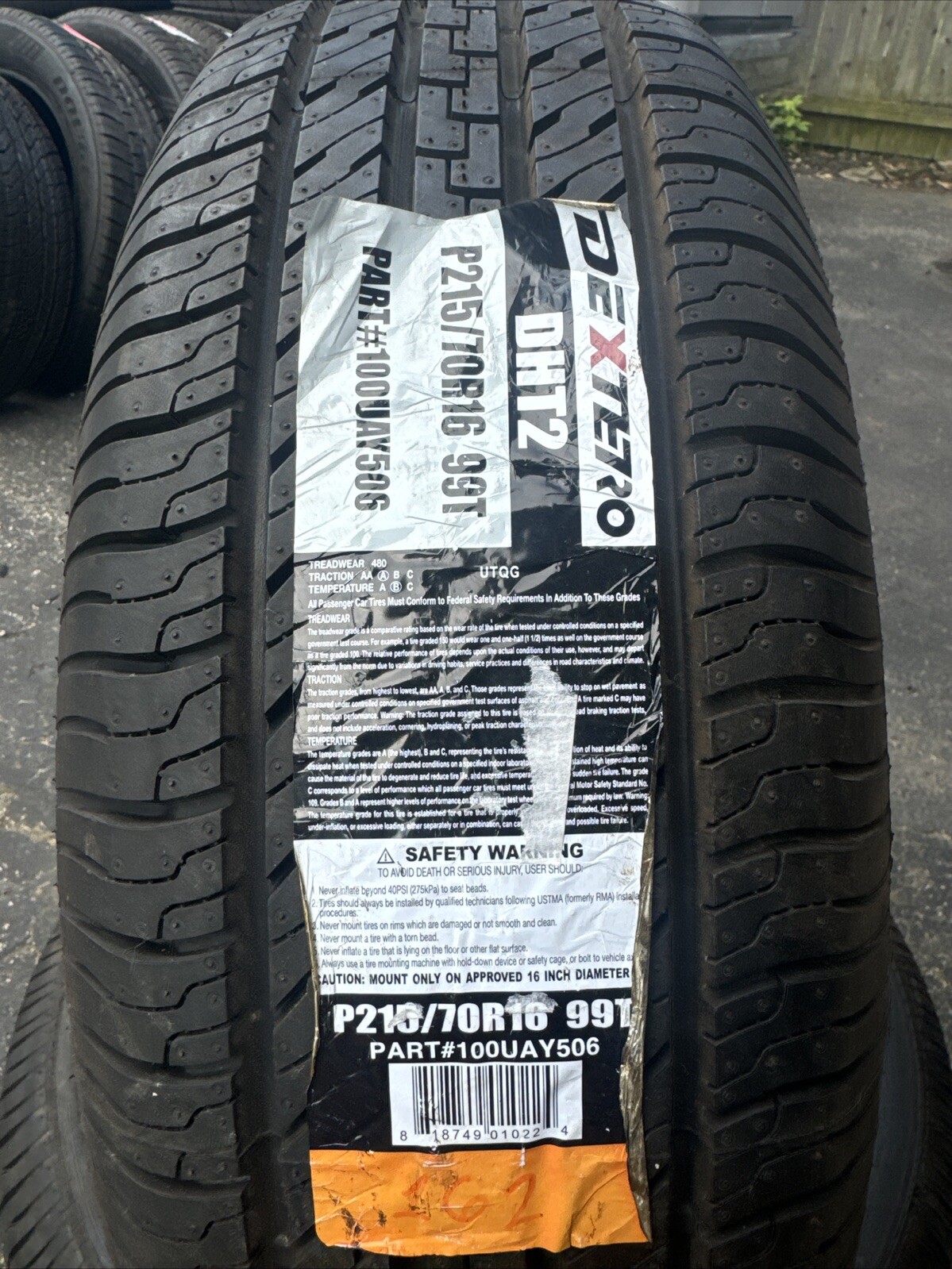 P215/70R16 Dextero DHT2 99T SL Black Wall Tire | eBay