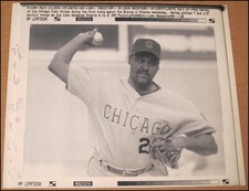 4/14/1993 Wire Press Photo Mike Harkey Chicago Cubs Win Over Atlanta Braves