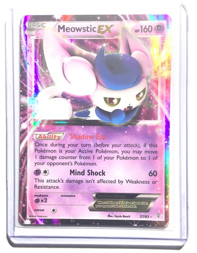 MEOWSTIC EX - 37/83 - XY GENERATIONS - Holo - Pokemon Card - NM