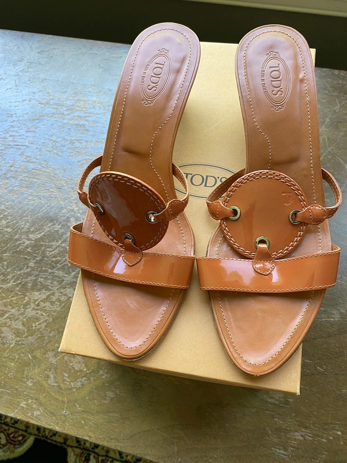 TOD’S Sandali con tacco arancione Tod's taglia 9