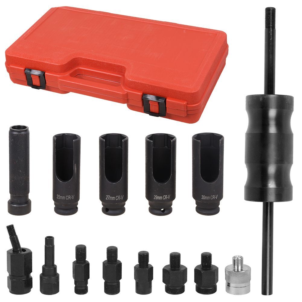 Pneumatischer Injektoren-Auszieher-Satz Für Common Rail Diesel – 23-teiliges Set Mit Adaptern, 5–8 Bar