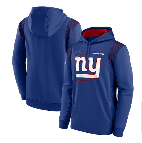 New York NY Giants Hoodie Blue Sideline 