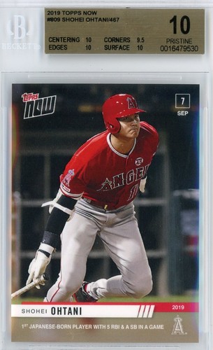 2019 TOPPS NOW MLB #809 SHOHEI OHTANI MLB HISTORY - BGS PRISTINE 10